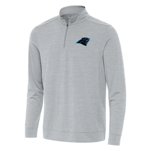 Carolina Panthers Antigua Bright 1/4 Zip Large Skyscraper Heather