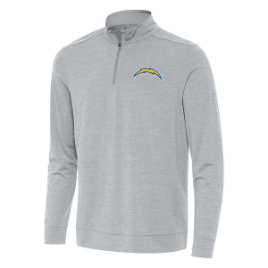 Los Angeles Chargers Antigua Bright 1/4 Zip Large Skyscraper Heather
