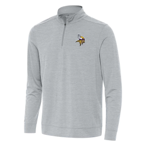 Minnesota Vikings Antigua Bright 1/4 Zip Large Skyscraper Heather