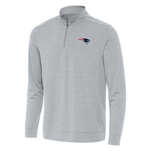 New England Patriots Antigua Bright 1/4 Zip Large Skyscraper Heather