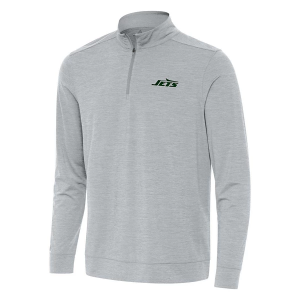 New York Jets Antigua Bright 1/4 Zip Large Skyscraper Heather