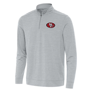 San Francisco 49ers Antigua Bright 1/4 Zip Large Skyscraper Heather