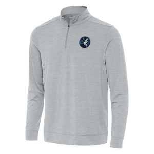 Minnesota Timberwolves Antigua Bright 1/4 Zip Large Skyscraper Heather