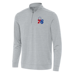 Philadelphia 76ers Antigua Bright 1/4 Zip Large Skyscraper Heather