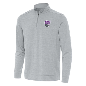 Sacramento Kings Antigua Bright 1/4 Zip Large Skyscraper Heather