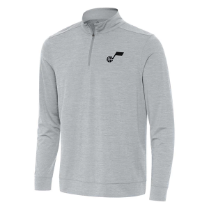 Utah Jazz Antigua Bright 1/4 Zip Large Skyscraper Heather