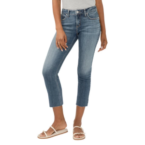 Women's Silver Jeans Co. Women's Silver Co. Elyse Comfort Ankle Straight Straight Jeans Serenade 34 27