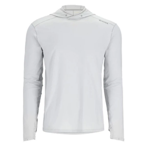 Men's Simms SolarFlex Fishing Hoodie Large Sterling