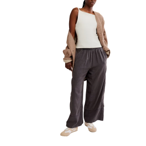 Women's Free People Day's End Linen Pull-On Pants Small Black