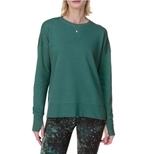 Women's Sweaty Betty After Class Longline Crewneck Sweatshirt Small Glade Green