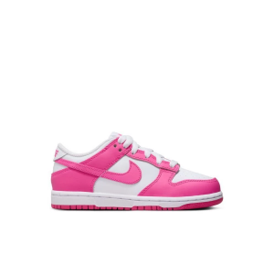 Kids' Nike Dunk Low Sneakers sneakers-athletic-shoes Little 2 Regular White/Laser Fuchsia