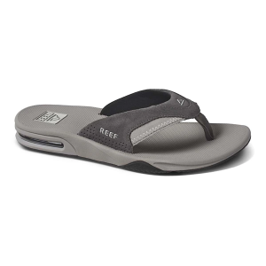 Men's Reef Fanning Suede Flip Flop Sandals 12 Grey Suede