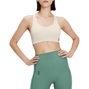 Women's On Running Active Long Line Sports Bra Medium A/C White