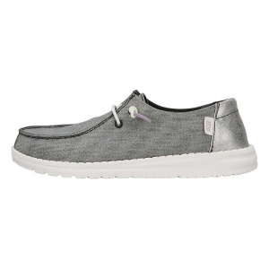 Women's HEYDUDE Wendy Metallic Sparkle Shoes Regular 6 Charcoal