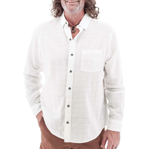 Men's Old Ranch Drake 25 Long Sleeve Button Up Shirt Medium White