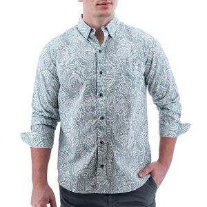 Men's Old Ranch Lennon Long Sleeve Button Up Shirt Large Tourmaline