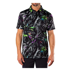 Men's Sunday Swagger Trouble In Paradise Polo Medium Black