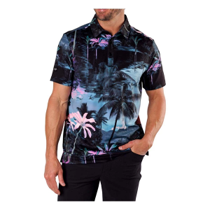 Men's Sunday Swagger Tropical Thunder Polo XLarge Black