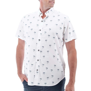 Men's Old Ranch Palm Breeze Button Up Shirt 2XLarge White