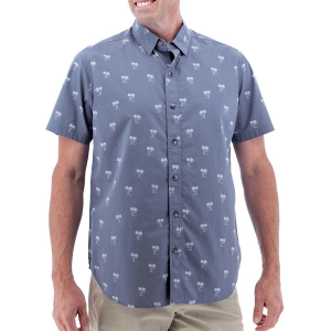 Men's Old Ranch Palm Breeze Button Up Shirt 2XLarge Blue Slate