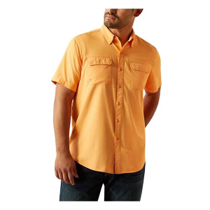 Men's Ariat VentTEK Outbound Fitted Button Up Shirt Large Peach