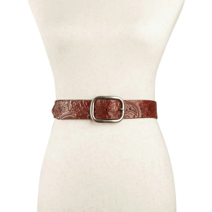 Women's Lucky Brand Floral Debossed Belt XLarge Tan