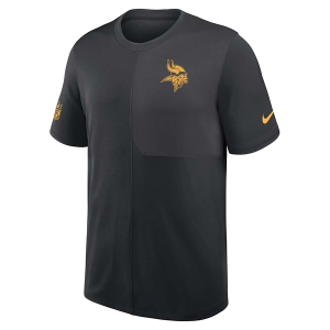 Minnesota Vikings Nike 2025 Sideline Coach T-Shirt Medium Black