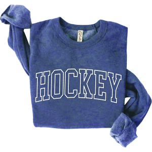 Women's Oat Collective Hockey Crewneck Sweatshirt XLarge Heather Royal