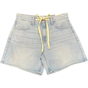 Women's Just Black Denim Lightweight Tie Waist Jean Shorts XSmall Light Denim