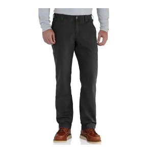 Men's Carhartt Rugged Flex Rigby Dungaree Work Chino Pants 40 Black