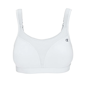 Women's Champion Volleyball Double Dry+ Spot Comfort Sports Bra 38 DD White