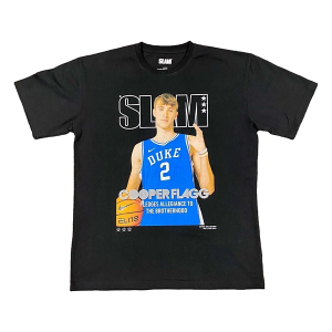 Duke Blue Devils 19NINE Cooper Flagg Slam Cover T-Shirt 2XLarge Black