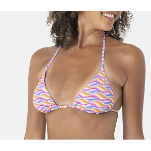 Women's Roxy High Tide Tri Swim Bikini Top Juniors Large Pink