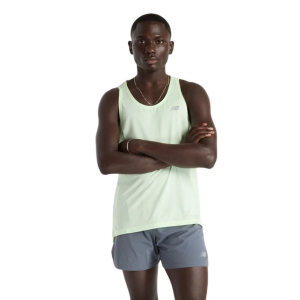 Men's New Balance Athletics Singlet Crew Neck Running Tank Top XLarge Melon Water