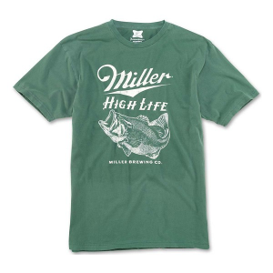 Men's American Needle Miller High Life Bass T-Shirt Medium Green