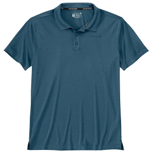 Men's Carhartt Force Sun Defender Relaxed Fit Lightweight Polo Small Storm Blue Heather