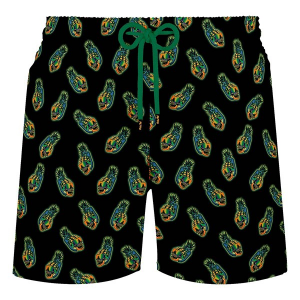 Men's Retro Rifle Numb Skull Lounge Shorts Medium Black