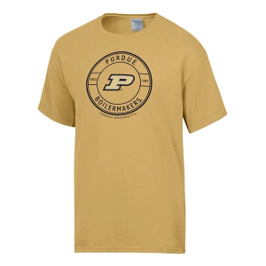 Purdue Boilermakers Gear For Sports Comfort Wash Wheel T-Shirt 2XLarge Artisan Gold