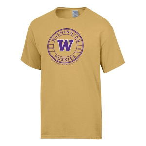 Washington Huskies Gear For Sports Comfort Wash Wheel T-Shirt 2XLarge Artisan Gold