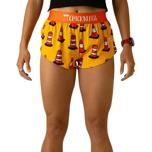 Women's ChicknLegs Split Shorts Small Traffic Cone