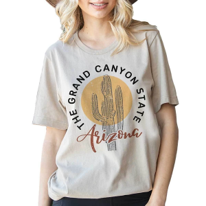 Women's Blume & Co Arizona The Grand Canyon State T-Shirt Large Tan