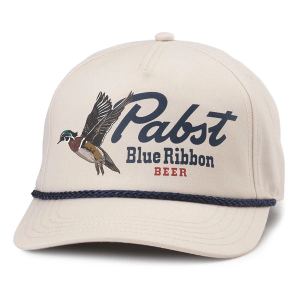 American Needle Canvas Cappy Pabst Snapback Hat One Size Ivory
