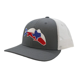 Rep Your Water Texas Tailing Redfish Fly Fishing Snapback Hat One Size Grey/White