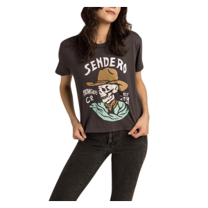 Women's Sendero Provisions Co. Quitado Boxy T-Shirt Medium Black