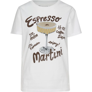 Women's Prince Peter Collection Espresso Martini T-Shirt Small White