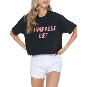 Women's Zutter Champagne Diet T-Shirt Large Black