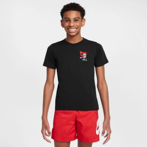 Girls' Nike Sportswear Boxy Scooter T-Shirt Medium Black