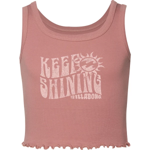 Girls' Billabong Keep Shining Ribbed Scoop Neck Tank Top Medium Canyon Rose