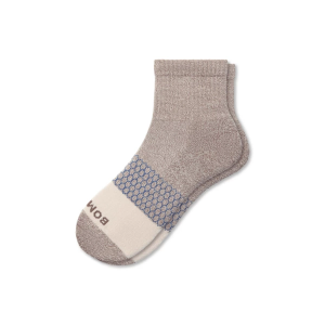 Women's Bombas Colorblock Toe Quarter Socks Medium Birch Grey Singles