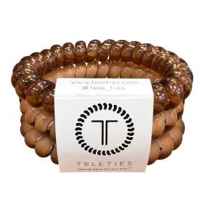TELETIES Large Coil Hair Tie Large Mocha Mousse
